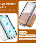 40 Piece Airtight Food Storage Container Set With Lids, Leak Proof Meal Prep Containers showcasing sealed silicone rubber rings.
