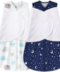 Newborn Sleep Sack Swaddle For 3 To 6 Months Cozy Crib Safe Three Way Adjustable Wearable Blanket With Safe Swaddle Wings