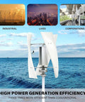 Beast 9000W Vertical Wind Turbine Kit For Home And Business And Industrial Use With 48V System in coastal setting