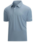 Jacquard Golf Polo Shirts For Men With Moisture Wicking Tech Short Sleeve Performance Dry Fit Activewear Polo Hidden Placket