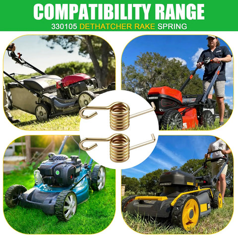 Dethatcher Rake Spring Replacement 6 Pack For 16 Inch Dethatching Mower Blades Compatible With Arnold Power Blade and Mastercraft