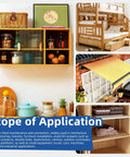 Scope of application for 225-Piece M3 Solid Dowel Pins Set in Stainless Steel, 13 sizes, shown with furniture and DIY projects.