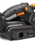Cordless Belt Sander With Variable Speed For Precise Finishing, Handheld And Portable, 3 By 18 Inch Belt, Side View