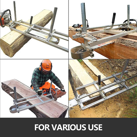 36 Inch Chainsaw Mill Kit For Planking And Milling A Portable Gas Powered Saw Mill To Tackle Large Logs And Create Custom Sized Lumber For Projects From 14 To 36 Inches in use for cutting large logs