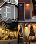 Outdoor Solar Barn Light With Motion Sensor 3 Lighting Modes Waterproof Wall Mount Lantern for farmhouse patio garden shed