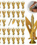 Heavy Duty Self Drilling Drywall Anchors And Screws Kit 200 Pieces No Drill Needed With 66 Lbs Max Support For Quick Rock Solid Wall Mounts In Home Or Office, gold anchors and screws
