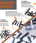 MINIMARU 119-piece black nylon automotive vacuum tubing connector assortment with 14 sizes in a storage tray