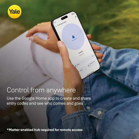 Lock Down Your Spot Today With This Hassle Free Keyless Deadbolt Smart Lock Featuring Google Matter Sync And Sleek Matte Black Casing For Effortless Remote Guest Entry