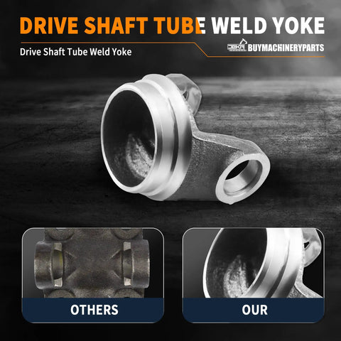Heavy Duty Driveshaft Tube Yoke Replacement For 1350 Series U Joint With 3.000 Inch Tube Size And.083 Wall Thickness showing welded construction.