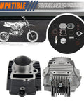 52.4mm Big Bore Cylinder And Head Kit With Piston Ring Rebuild Set And Gasket Pack For 4 Stroke 110cc Taotao Coolster Engine ATV