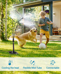 Outdoor Patio Standing Misters Portable Misting System For Cooling Your Yard 26.5 Foot Mist Line With 31.5 Inch Tall Water Mister
