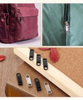 10 Piece Upgraded Metal Zipper Pulls Set With Detachable Tabs For Luggage, Suitcases, Backpacks, And Jackets in assorted colors.