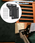 Heavy Duty 2 Pack Full To Queen Bed Conversion Kit With Sturdy Steel Headboard Brackets For Metal Frames Squeak Free Bedroom Hardware And Hassle Free Assembly For Reliable Nightly Comfort with screws and wooden frame