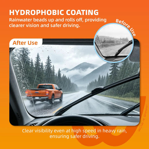 Straight Up Premium Silicone Windshield Wiper Blades 28 And 14 Inch Set Of Two All Weather Heavy Duty Wipers for clear visibility in heavy rain.