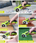 SnapFresh Cordless Electric Scissors With Rechargeable Battery And Self-Sharpening Blades for cutting paper, cardboard, leather, ribbon, and artificial grass.