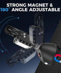 LED Work Light 18W 2400LM Magnetic Flood Light showing adjustable angle and strong magnet base.