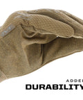 Tactical Work Glove With Freedom Flex Cuff High Performance Anti Slip Grip Impact Resistant Safety Gear Touchscreen Compatible X Large Coyote Brown Durable Synthetic Leather Palm For All Day Comfort And Dexterity showing palm and cuff details.