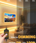 LED Neon Rope Lights 12V Warm White Dimmable 16 Feet Waterproof Silicone Neon Strip 3000K in dimming process in living room