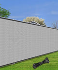 4 Foot By 25 Foot Fence Privacy Screen Heavy Duty Windscreen Fencing Mesh Shade Net Cover For Outdoor Wall Backyard Patio Deck And Porch Grey Made With 100 Percent HDPE 150 GSM Breathable Weatherproof