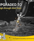 Heavy Duty Screw Extractor Set With Titanium HSS 6542 Bits For Getting Rid Of Broken Bolts, Rusted Screws, And Stripped Nuts, Drill Compatible Easy Out Kit For DIYers And Pros, 22 Pieces, Built For Tough Jobs And Long Lasting Use used with a power drill.
