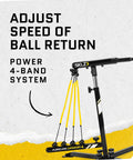Hurricane Batting Swing Trainer For Baseball And Softball With A Durable Swing Arm Four Power Band System shown in use.