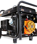 Beefy Dual Fuel Electric Start Portable Generator With Wheel Kit And CO Shutdown Sensor, 11000 Surge Watts Gas, 8300 Running