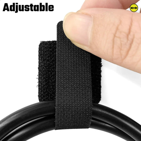 Adjustable Reusable Cable Management Kit 40 Pcs Pro Grade With 3 Inch Straps bundling a cable up to 1 inch diameter