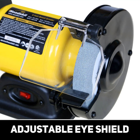 High Speed Bench Grinder With Half HP Two Point Eight Amp Motor 3450 RPM Six Inch Wheel CSA Listed Table Grinder