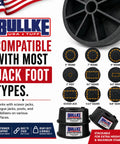 Tough As Nails USA Built Heavy Duty Round Trailer Leveling Blocks, 6" and 7" sizes, made of UV resistant recycled plastic.