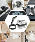 Heavy Duty 2500W Handheld Steam Cleaner Cranks Out Piping Hot Vapor In Just 15 Seconds To Wipe Away Stubborn Grease And Dust For A No Fuss Deep Clean That Truly Slays Every Mess in multiple cleaning scenarios.