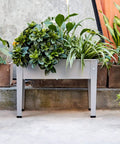 Raised Garden Bed With Legs, Galvanized Steel Planter Box For Herbs And Vegetables, 24 Inch, Gray, Rust-Resistant Coating