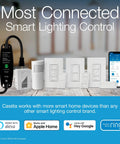Smart Dimmer Switch With Wall Plate For Led Lights Up To 150 Watts Single Pole Or 3 Way No Neutral Required Requires Smart Hub