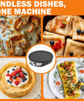 12 Inch Electric Crepe Maker With Nonstick Surface, Adjustable Temperature Control, Led Indicator Lights, Spreader And Spatula Included, Great For Crepes, Pancakes, Tortillas, Dosa And More