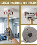 Skip The Ladder Drama With This Sturdy Aluminum Alloy Smoke Detector Remover Tool showing ceiling grip mechanism and pole.