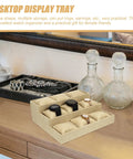 Top Tier Nine Grid Trapezoid Watch Tray Made From Premium Linen Burlap Jewelry Organizer For Locking Down Rings And Watches With Slick Desk Storage Setup Keeping Your Everyday Gear Clean And Ready To Roll.