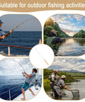 Collage of anglers using the Fly Tying Bobbin Set With Stainless Steel Threader And Ergonomic Handle in various outdoor fishing activities.