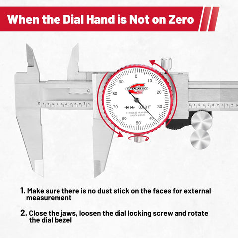 0-6 Inch Dial Caliper With SAE Inch Range And 0.001 Inch Accuracy Analog Mechanical Stainless Steel Measuring Tool