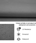 Gray Thick 600D Oxford Waterproof Swing Seat Cover Replacement fabric detail, showing UV resistance and waterproof features.