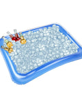 Four Pack Inflatable Ice Serving Bar Coolers For Parties And Outdoor Events, Portable Buffet Tray filled with ice and drinks