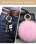 1 Inch Key Ring Clip Set, 8 Pack Round Carabiner Clips For Keys Bags Purses attached to belt and black bag