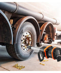 Heavy Duty 1 Inch Air Impact Wrench Delivering 3160 Ft Lbs Breakaway Torque Pro Pneumatic Impact Gun in use on truck tire.