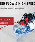 Double Acting 12V DC Hydraulic Pump With 4 Quart Plastic Reservoir, 3200 PSI Power Unit, 2.0 GPM Flow, SAE6 Connector, DC 1.6KW 2850 RPM
