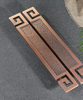 Rustic Barn Door Pull Handle For Interior And Exterior Use, Antique Style Dope Push Pull Hardware with engraved design