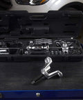9 Way Slide Hammer Puller Set Heavy Duty Black Finish With Internal And External Jaws, tools displayed in open case on workbench