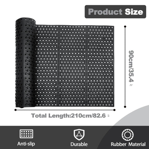 Anti Fatigue Drainage Rubber Floor Mat Roll 83 By 36 Inch Non Slip Heavy Duty For Kitchen Bar Restaurant Wet Areas With Holes