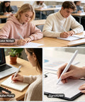Gel Pens Set 12 Pack 0.5mm Quick Dry Black Ink Fine Point For Journaling And Note Taking used for writing in school and office