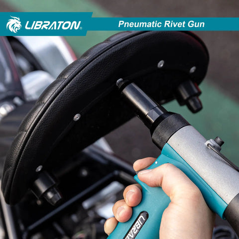 Beefy Heavy Duty Pneumatic Rivet Gun Kit With Self Suction Design used on automotive seat