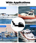 Heavy Duty 12V Marine Electric Anchor Winch With Wireless Remote For Small Boats Up To 24ft Includes Rope And Roller For Easy Docking used with various boat types.