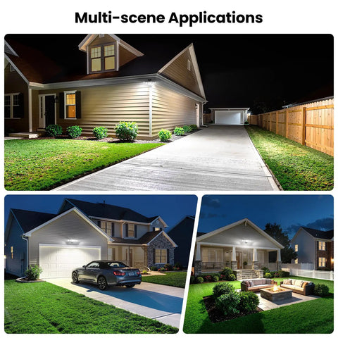 Hella Bright 150 Watt LED Flood Lights Outdoor 15000 Lumens Supercharged Security Lighting With Five Adjustable Heads And Switch Control To Light Up Your Yard Like Broad Daylight Anytime