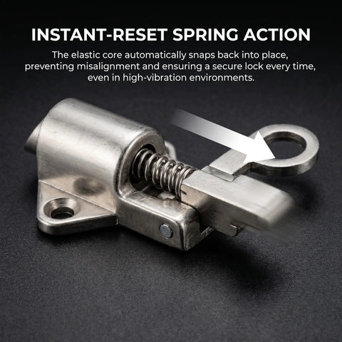 Spring Latch Lock for Cabinets and Windows, Zinc Alloy Self Closing Bolt with Screws, heavy duty spring mechanism.